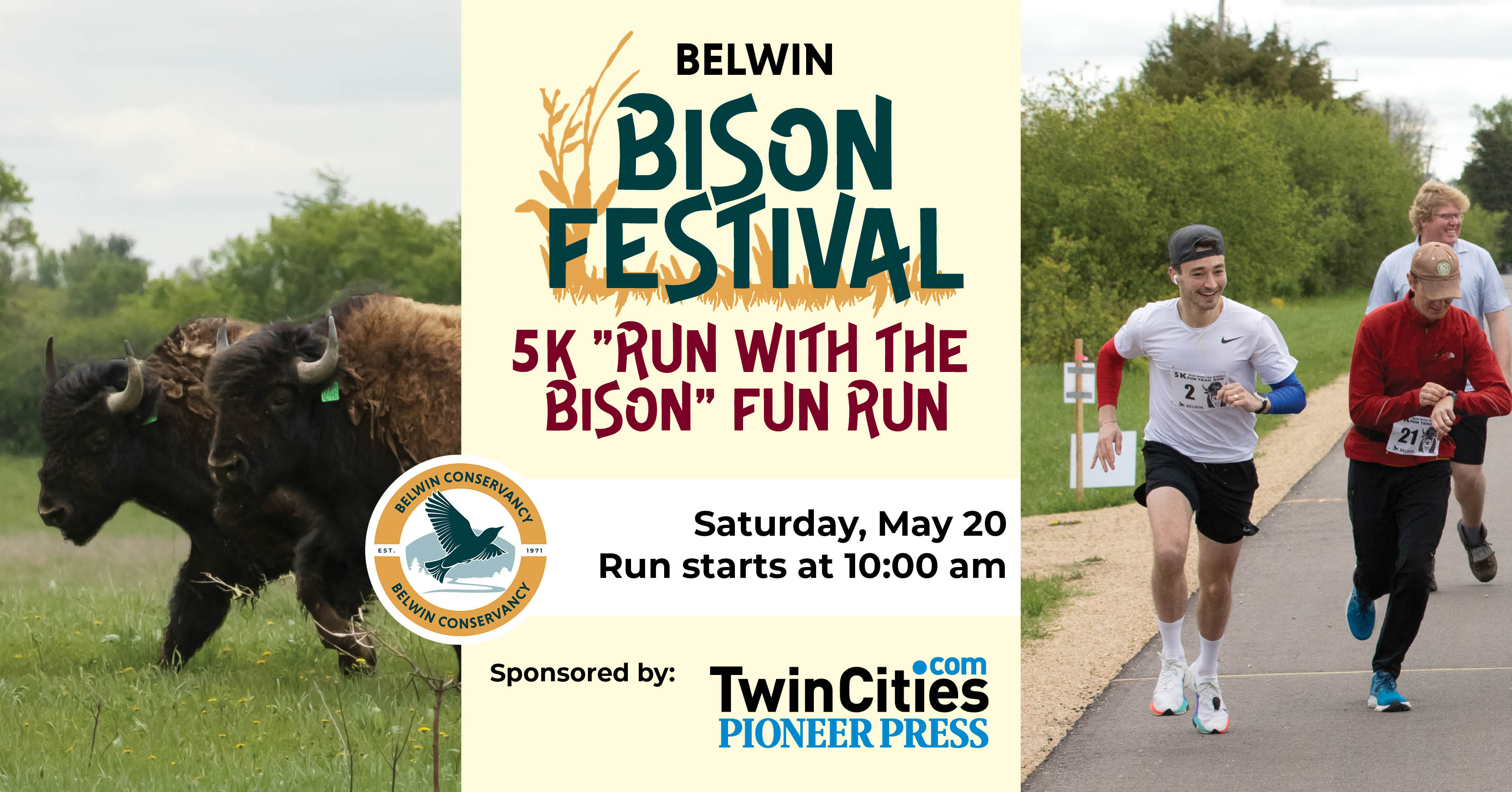 5k “Run with the Bison” Fun Run in Afton, MN Details, Registration